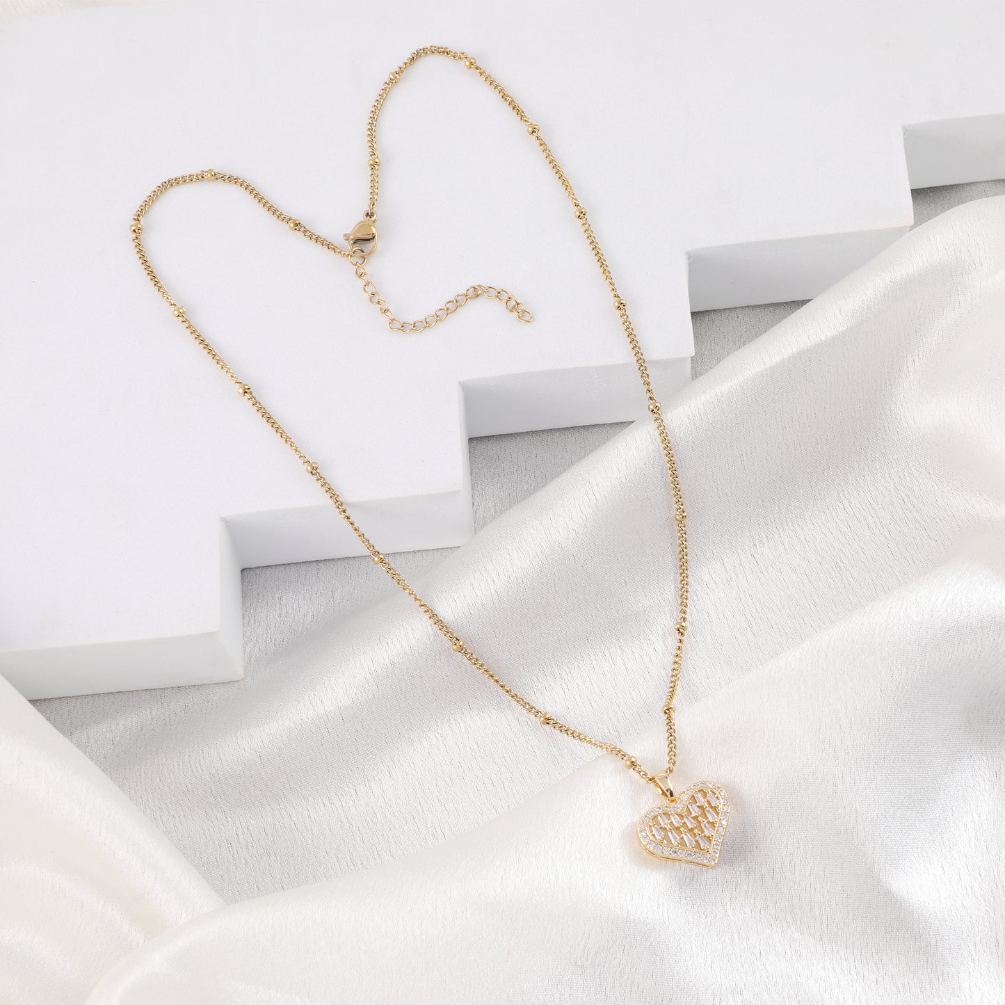 Iced Heart Necklace