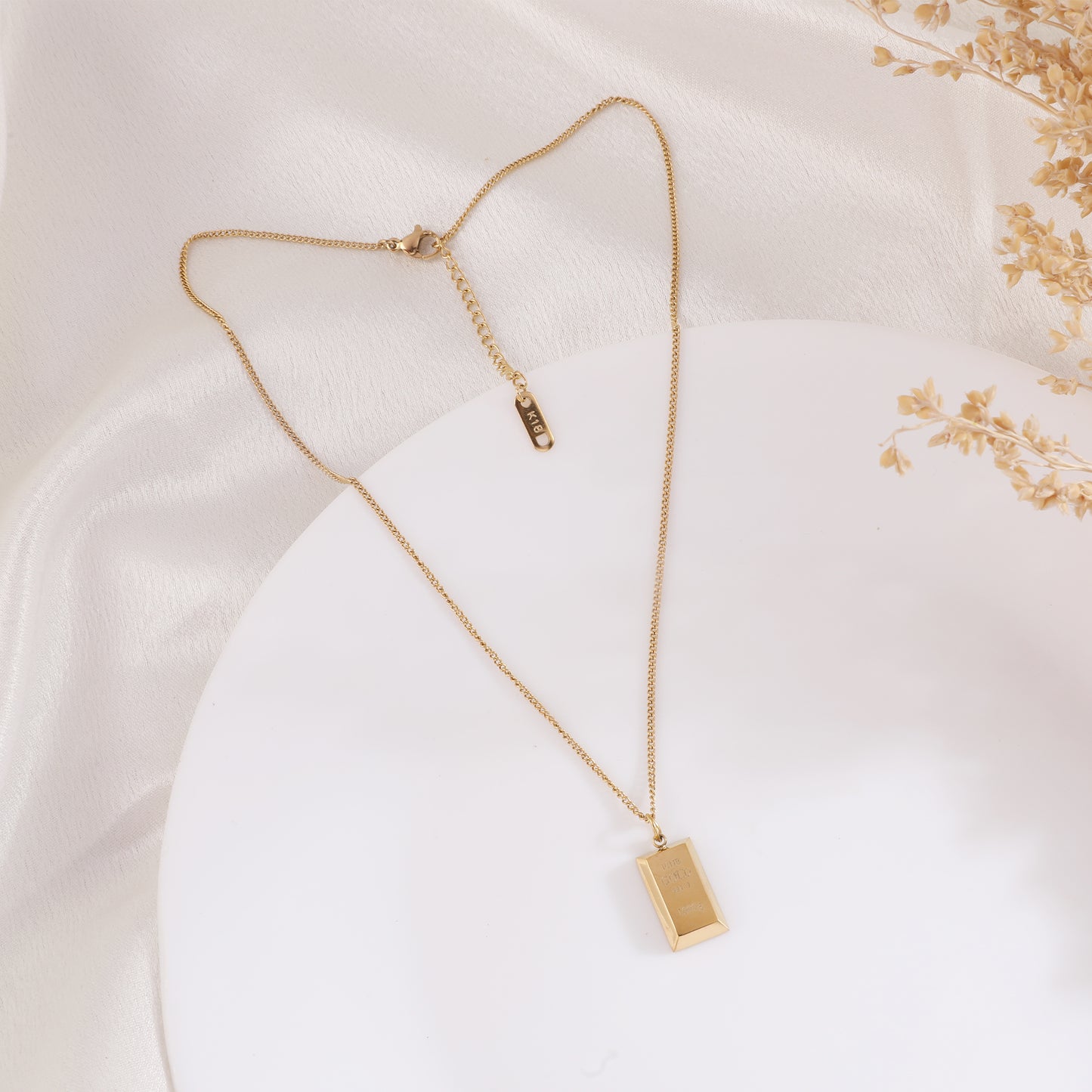 Gold Brick Necklace