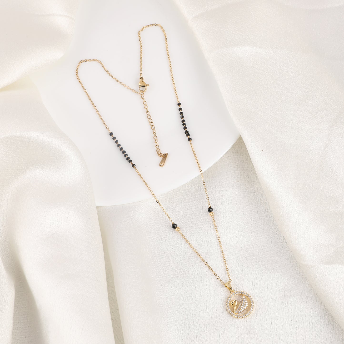 Swan Zircon Mangalsutra