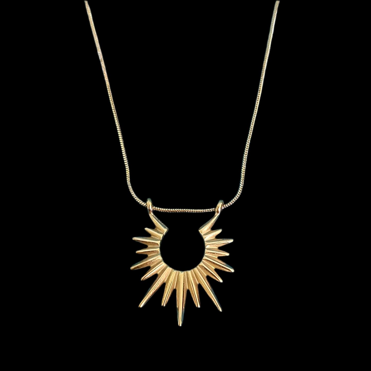 Sun Necklace Gold Plated, Waterproof and Anti-Tarnish