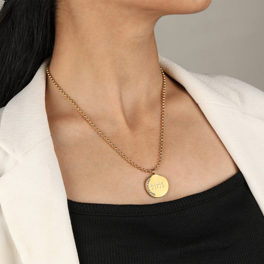 11:11 Diamond Necklace  Gold Plated, Waterproof and Anti-Tarnish
