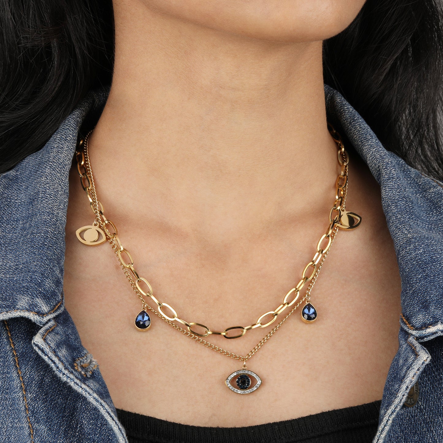 Bling Evil Eye Necklace