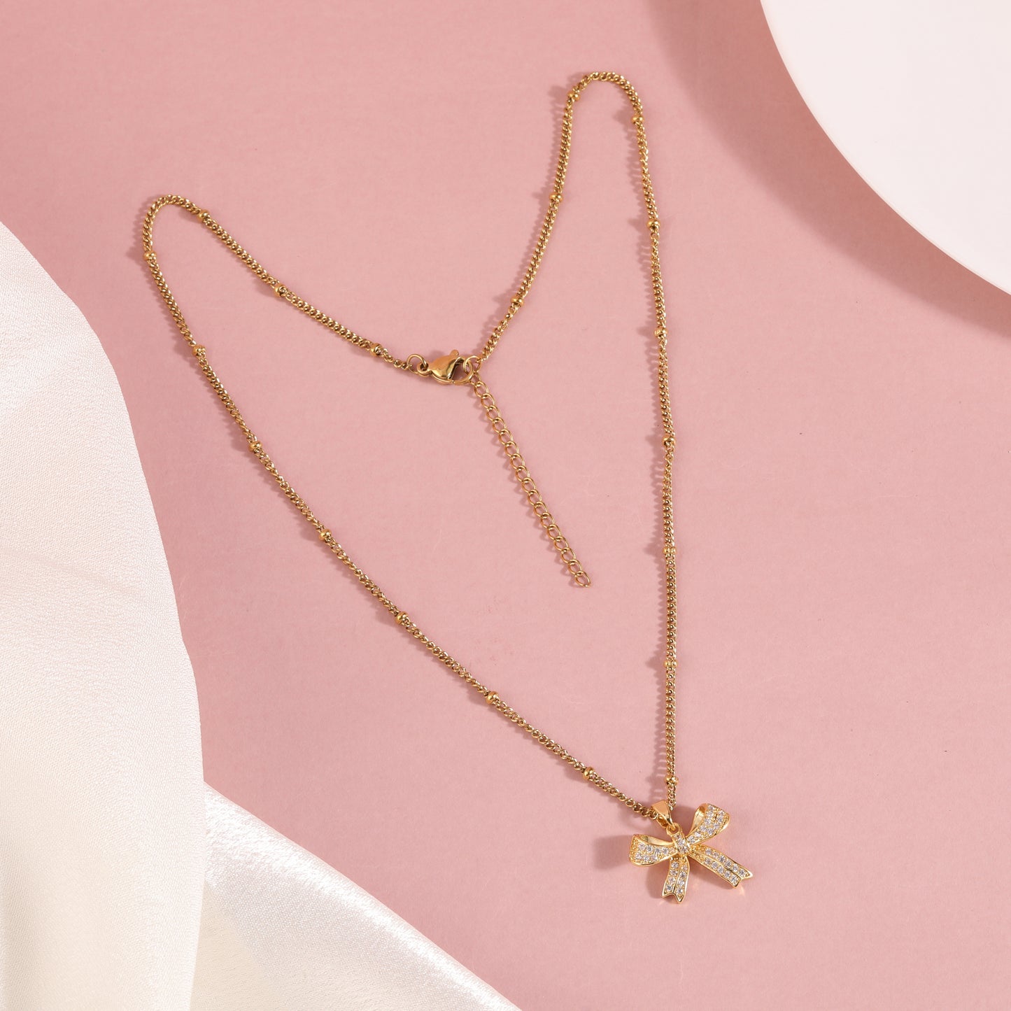 Iced Bow Necklace