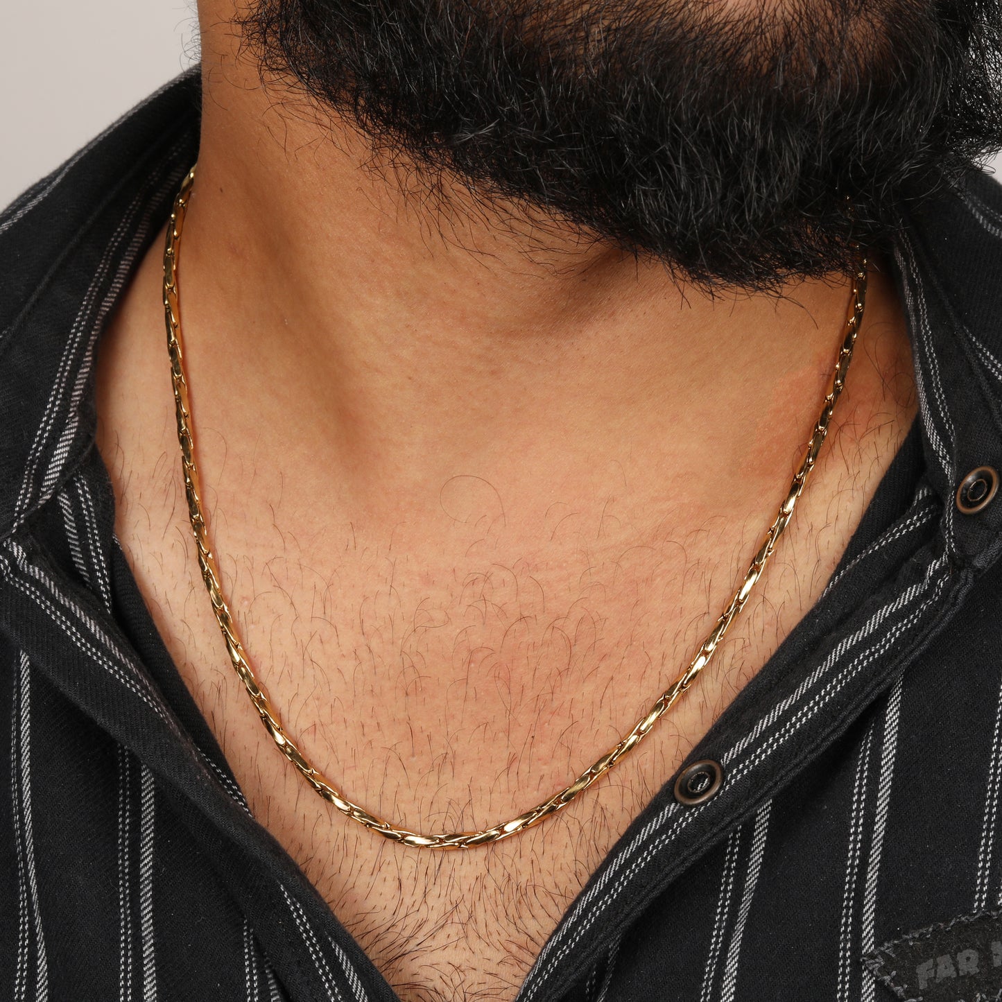 Twist Forge Gold Men's Chain