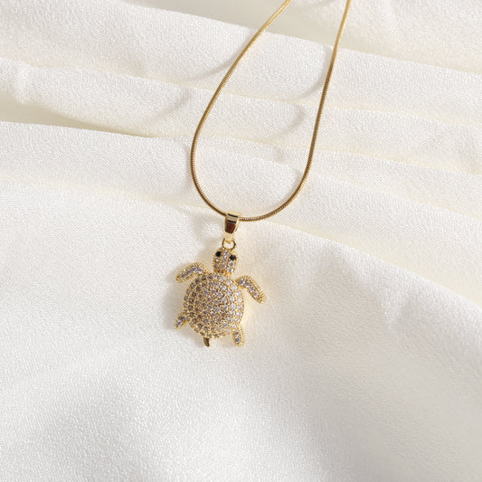 Tortoise Treasure Pendant Necklace