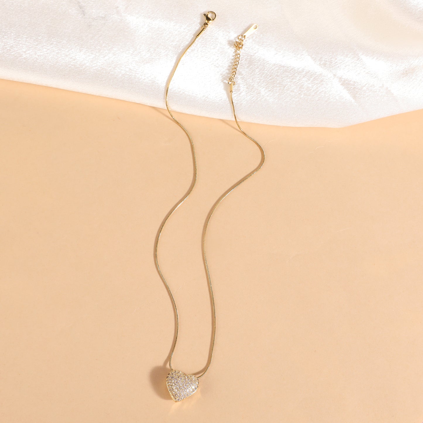 Eternal Spark Heart Pendant Necklace