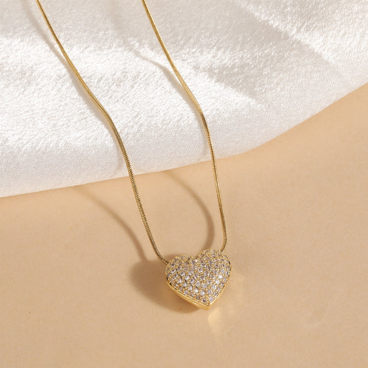 Eternal Spark Heart Pendant Necklace