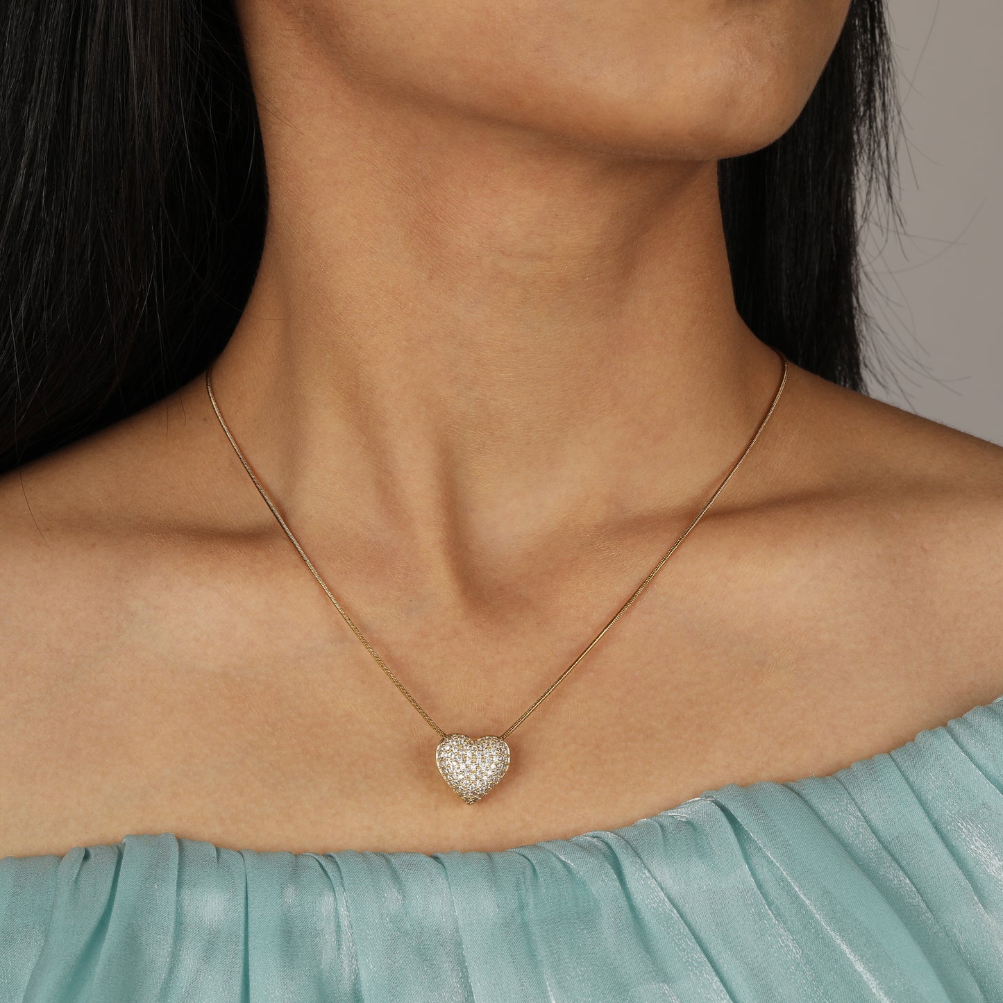 Eternal Spark Heart Pendant Necklace