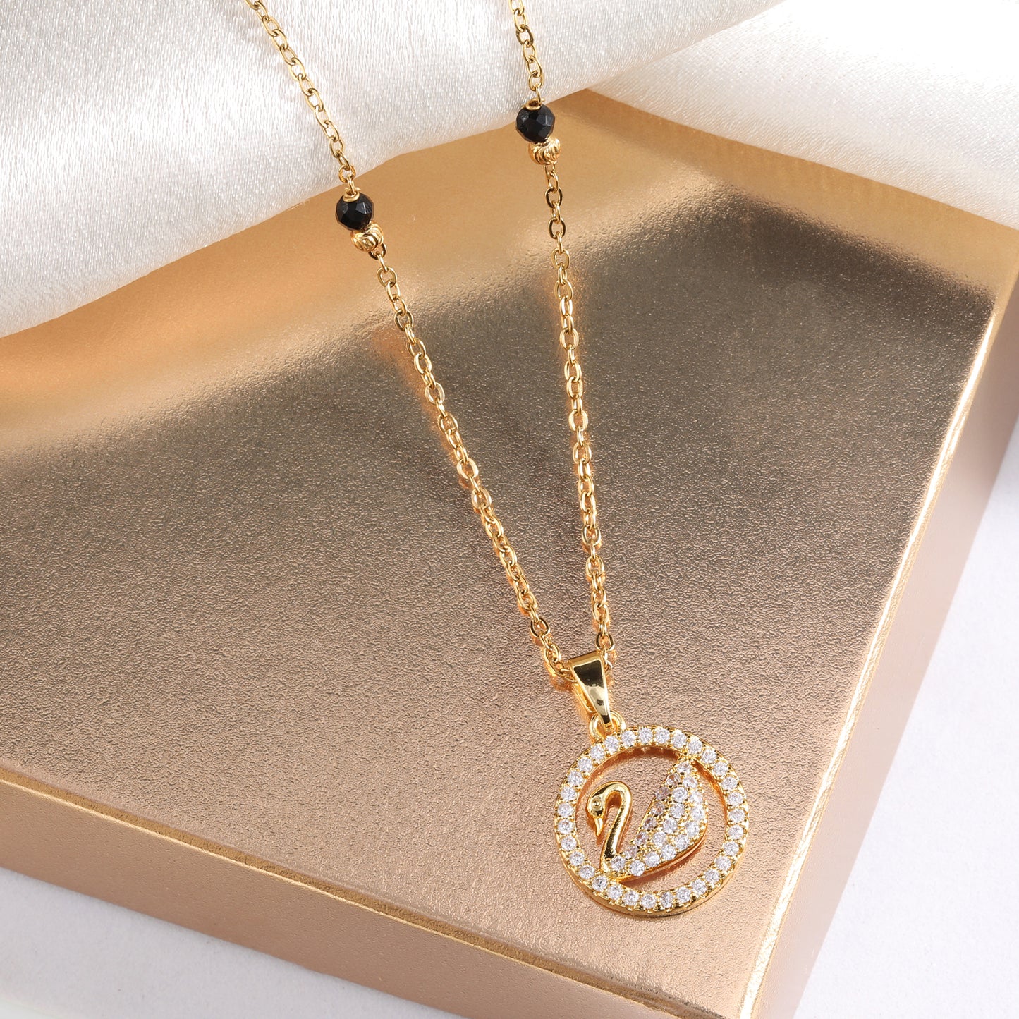 Swan Zircon Mangalsutra