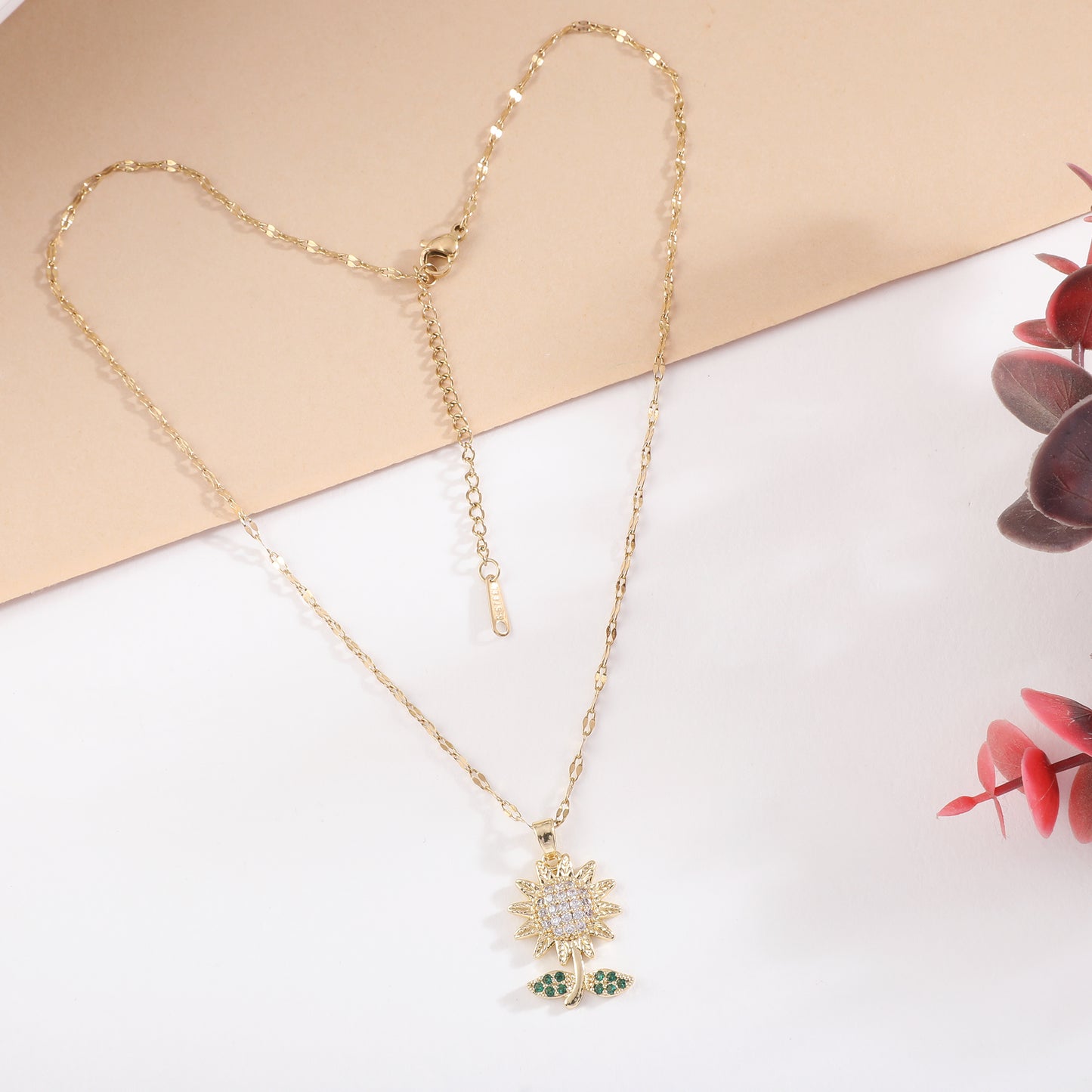 Iced Sunflower Necklace