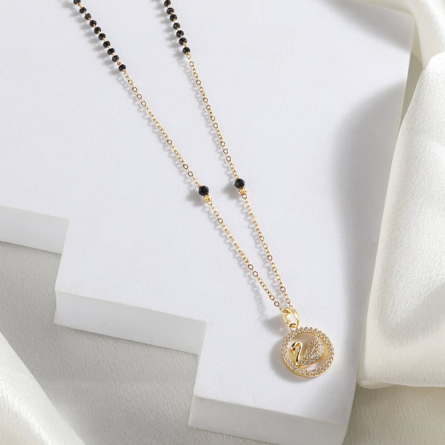 Swan Zircon Mangalsutra
