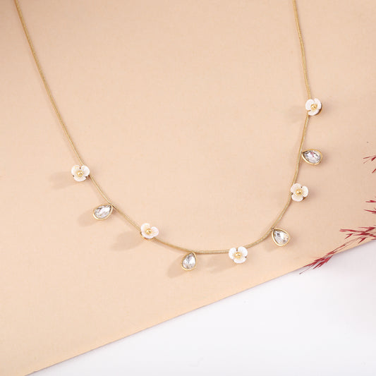 Ivory Bloom Charm Necklace 1