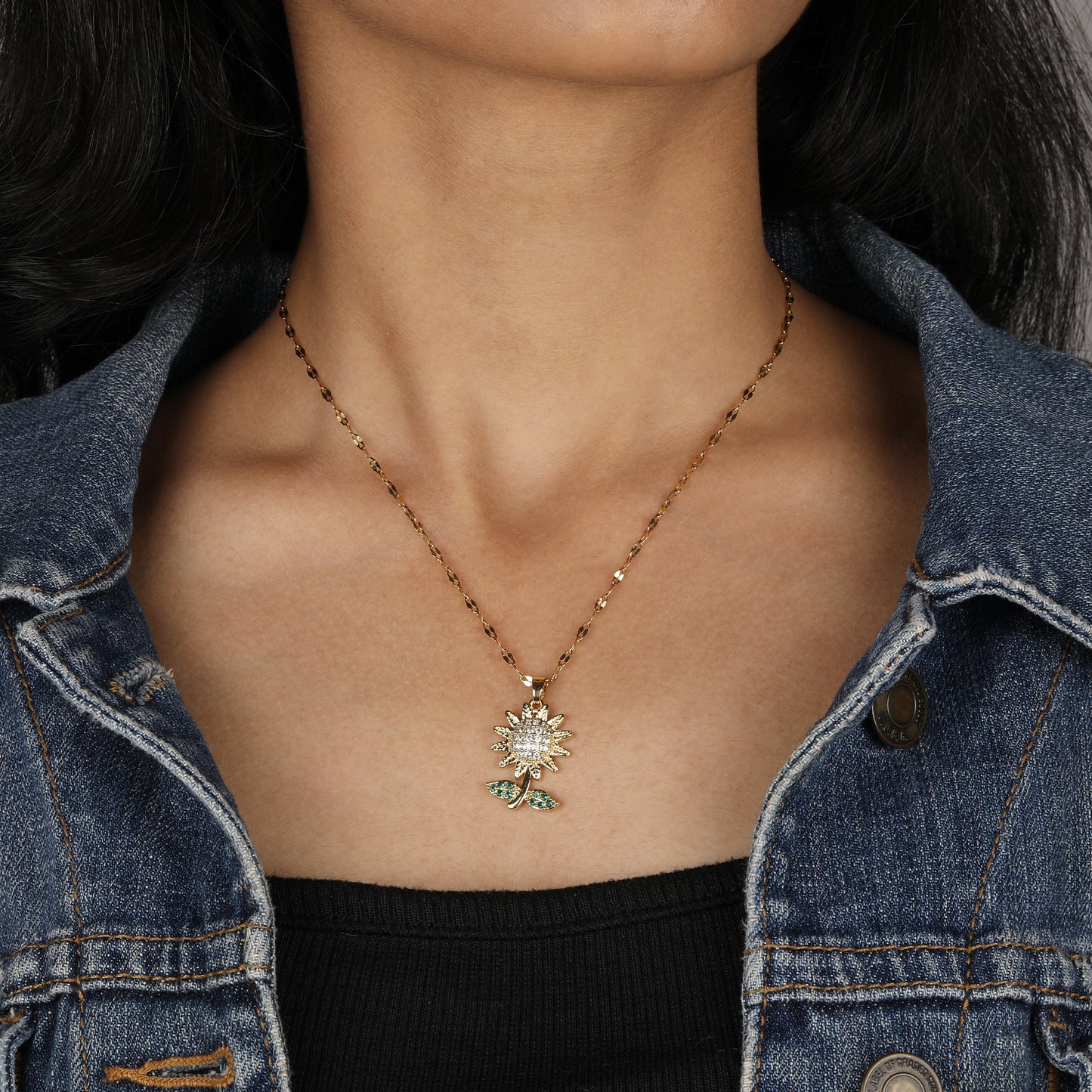 Iced Sunflower Necklace