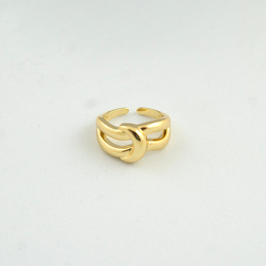 Knot Adjustable Ring Gold Plated