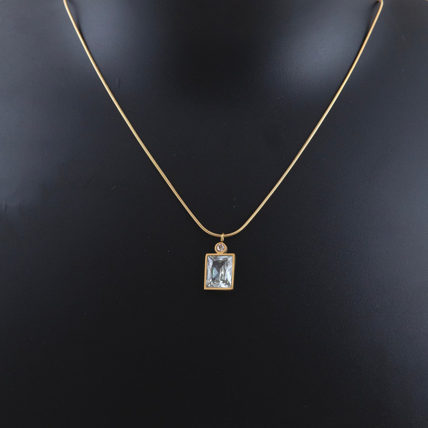 Emerald Diamond Necklace 2.0 Gold Plated, Waterproof and Anti-Tarnish