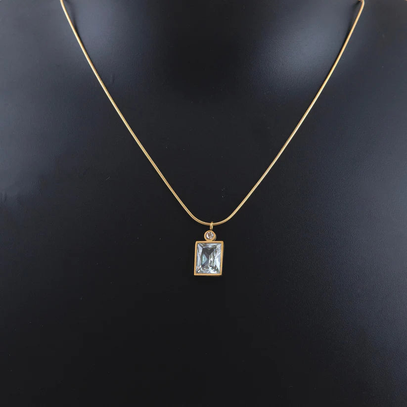 Emerald Diamond Necklace + 11:11 Diamond Necklace Combo