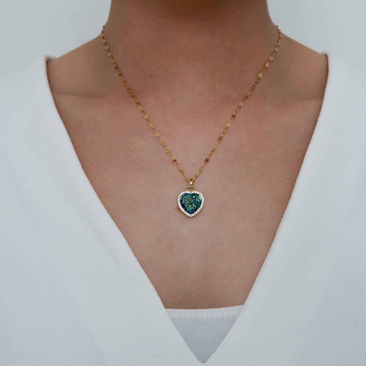 Milkyway Heart Diamond Necklace Gold Plated, Waterproof and Anti-Tarnish