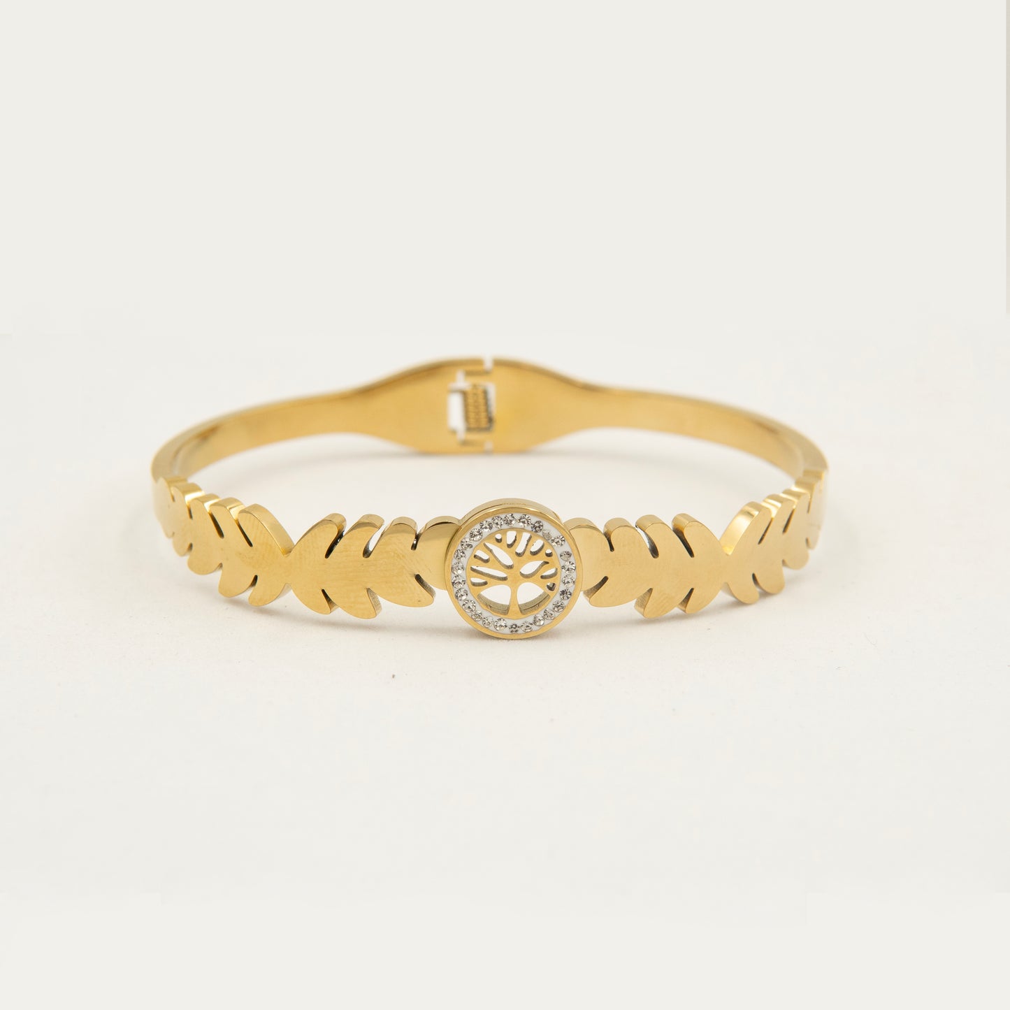 Evergreen Bracelet Kada 18K Gold Plated, Waterproof and Anti-Tarnish 6cm diameter