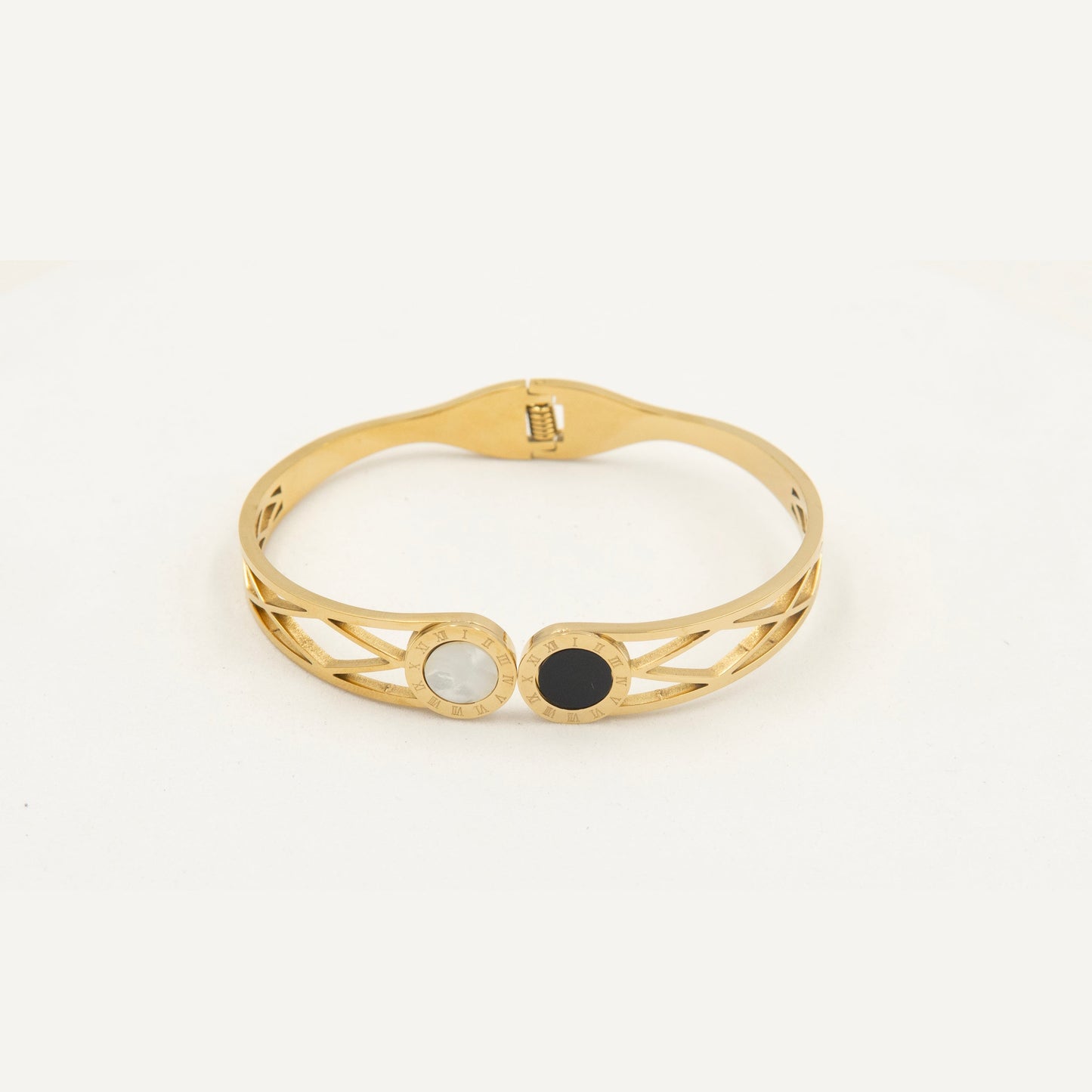 Advitam Bracelet Kada 18K Gold Plated, Waterproof and Anti-Tarnish 6cm diameter
