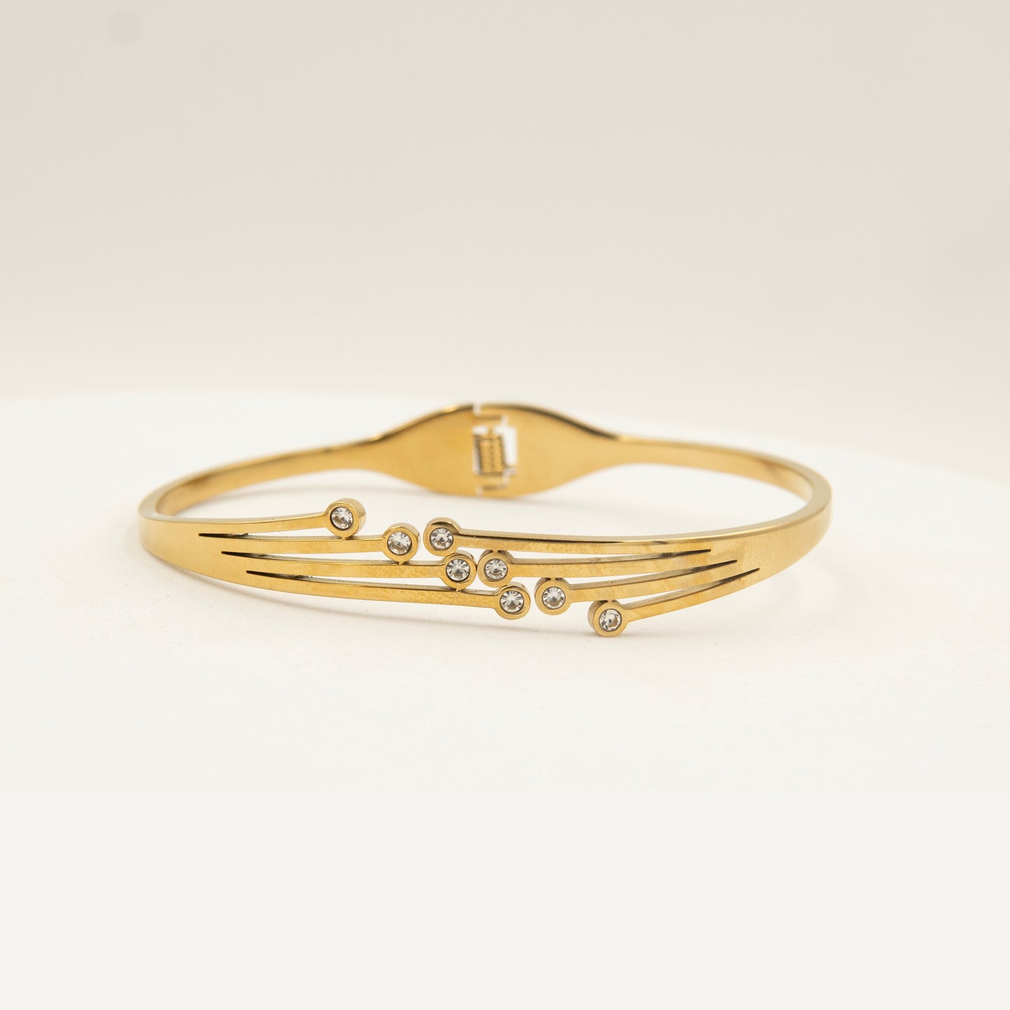 QuadStone Bracelet Kada 18K Gold Plated, Waterproof and Anti-Tarnish 6cm diameter