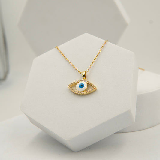 Illuminate Eye Necklace Gold Plated, Waterproof and Anti-Tarnish