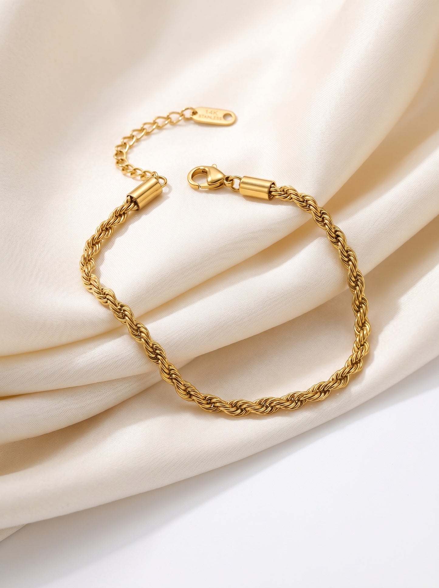 Golden Rope Twist Bracelet