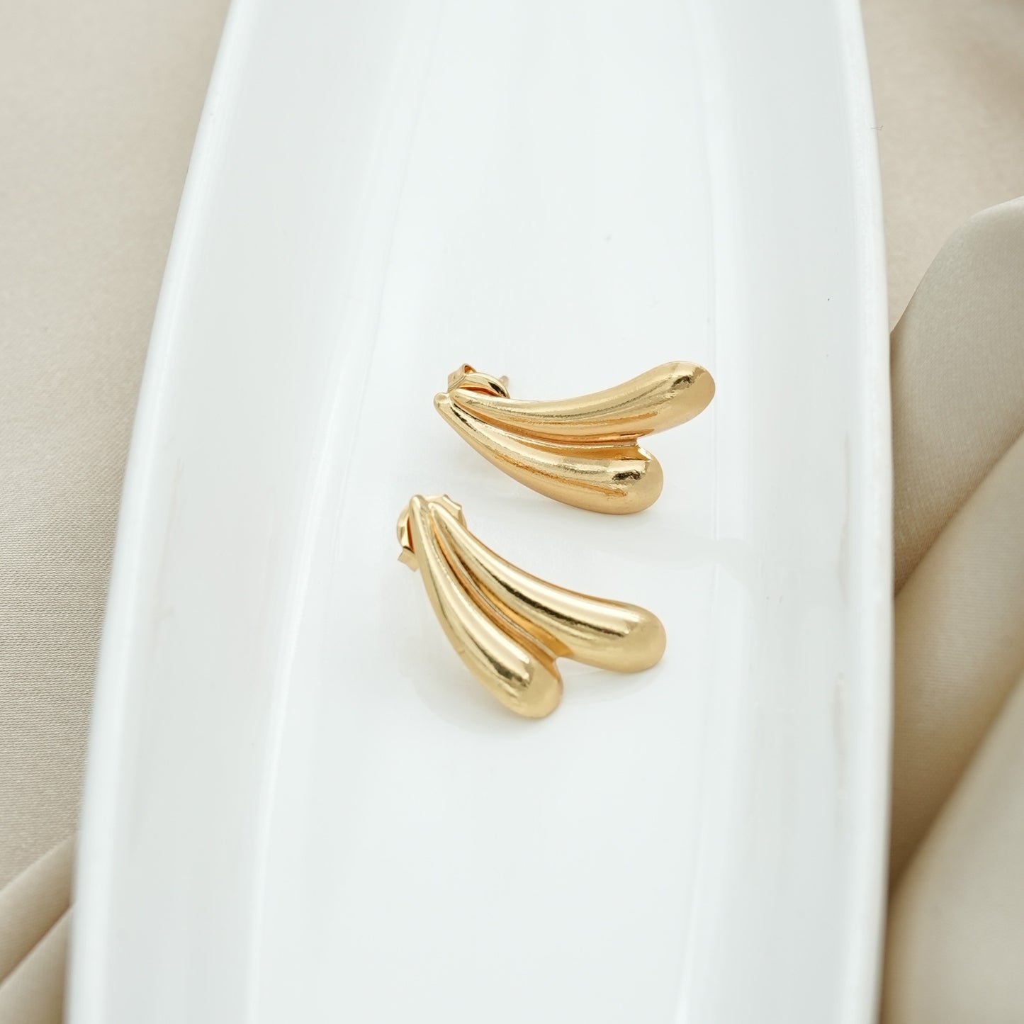 Golden Flame Earrings