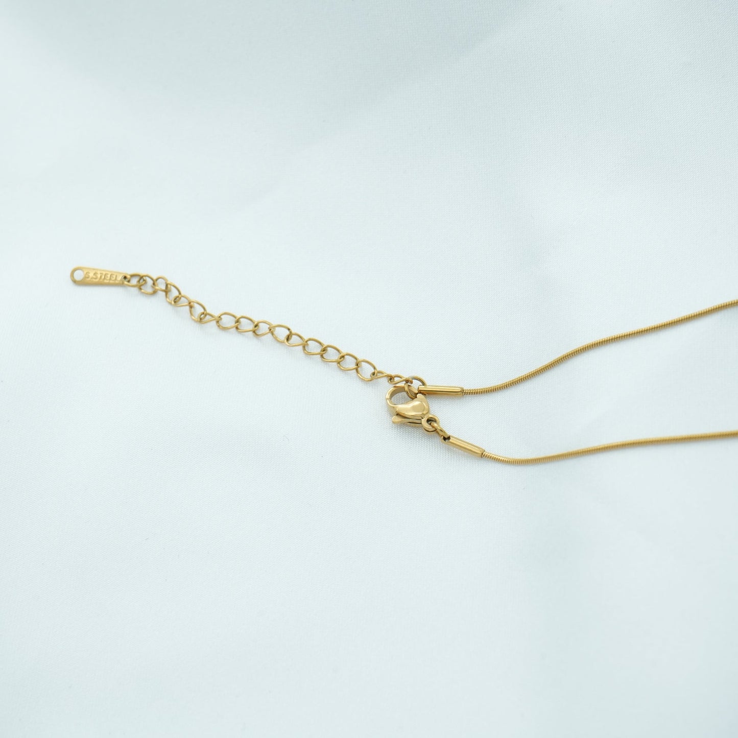 Golden Fairytale Pendant With White Stone Necklace