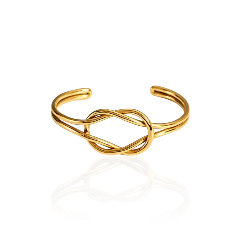Infinity Heart Swarski Necklace + Love Loop Kada Bracelet Combo