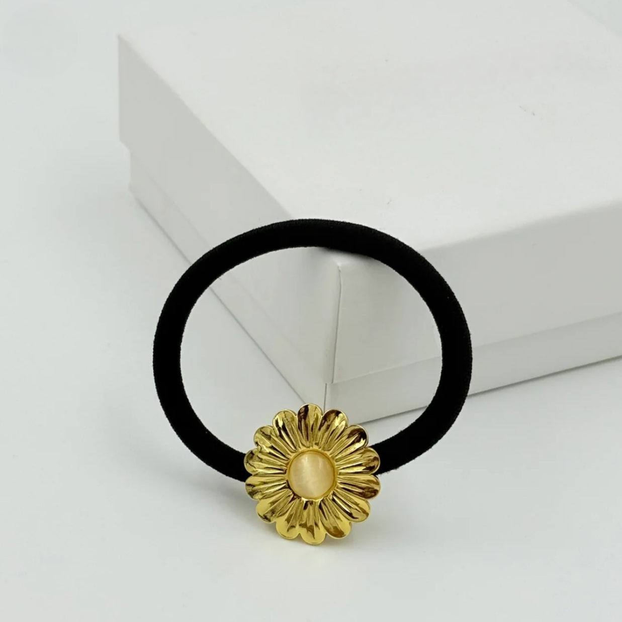 Pearl Floral Hair Tie 18K Gold Plated HT5