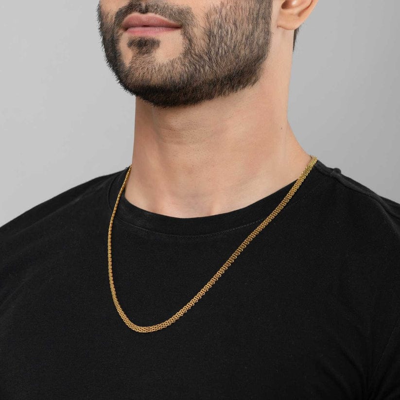 Men’s Double Row Gold Chain - 55 cm