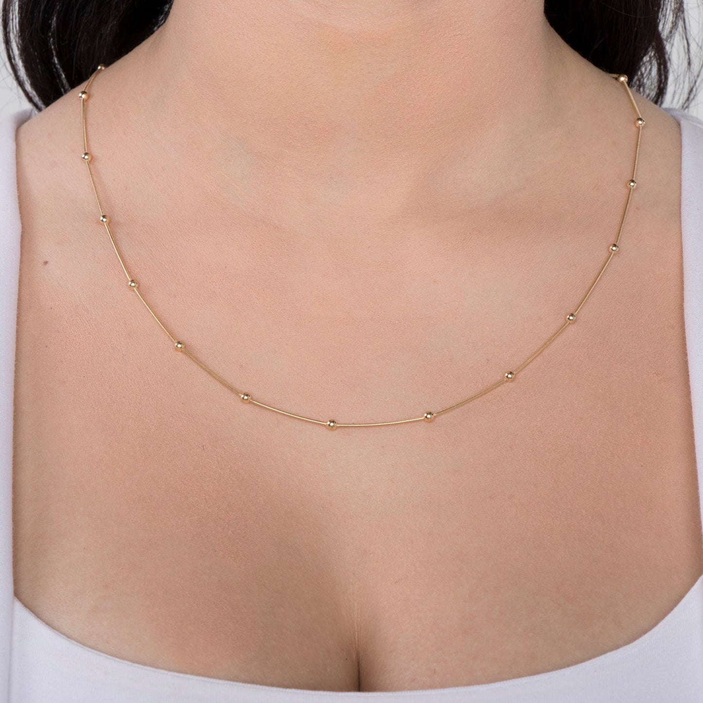 Golden Clover Charms & Vintage Snake Chain Necklace Combo