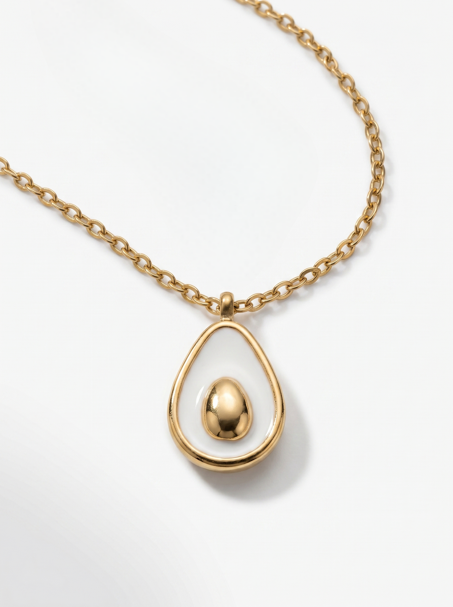 Golden Aura Teardrop Pendant Necklace