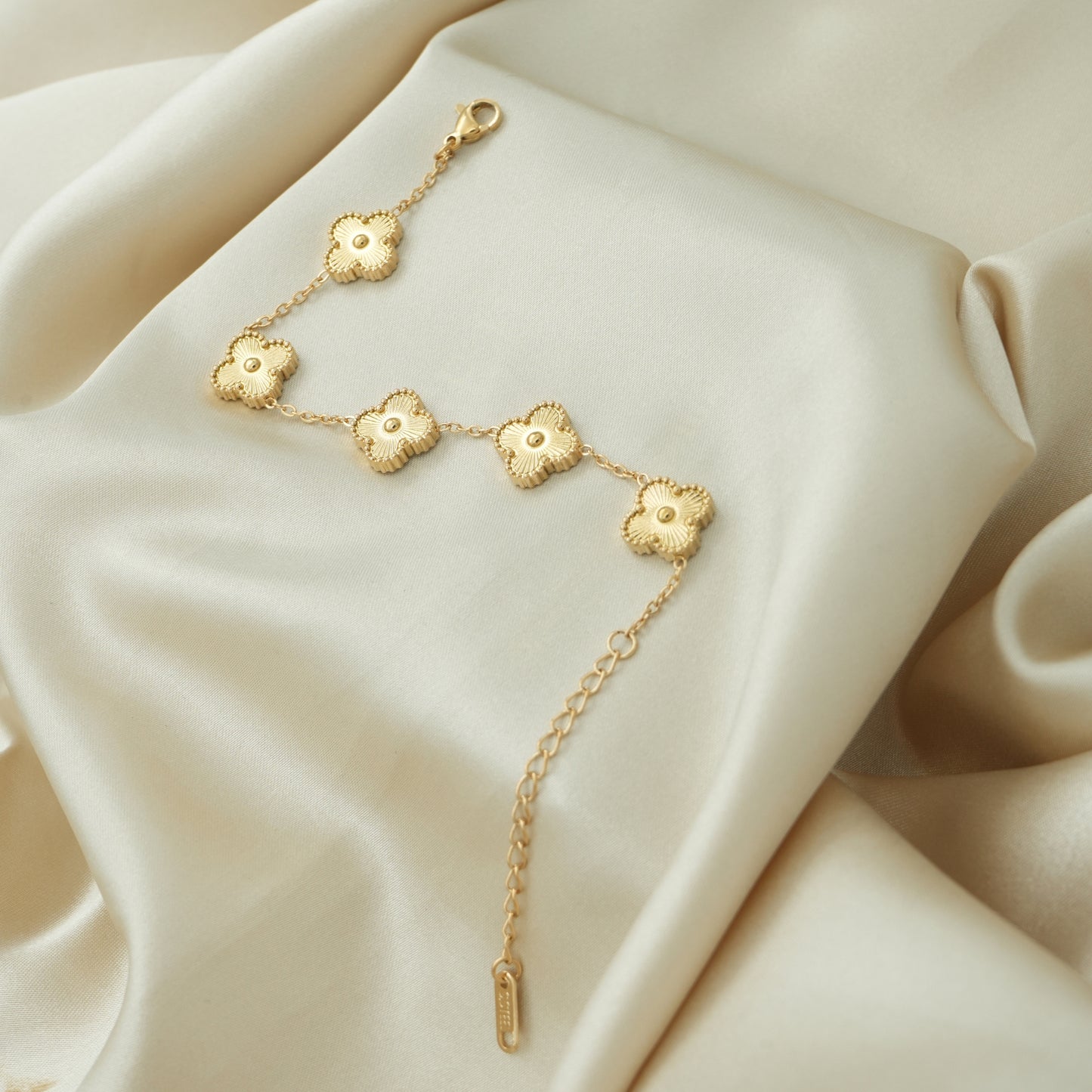 Golden Grace Layered Necklace + Sunlit Blossom Charm Bracelet Combo