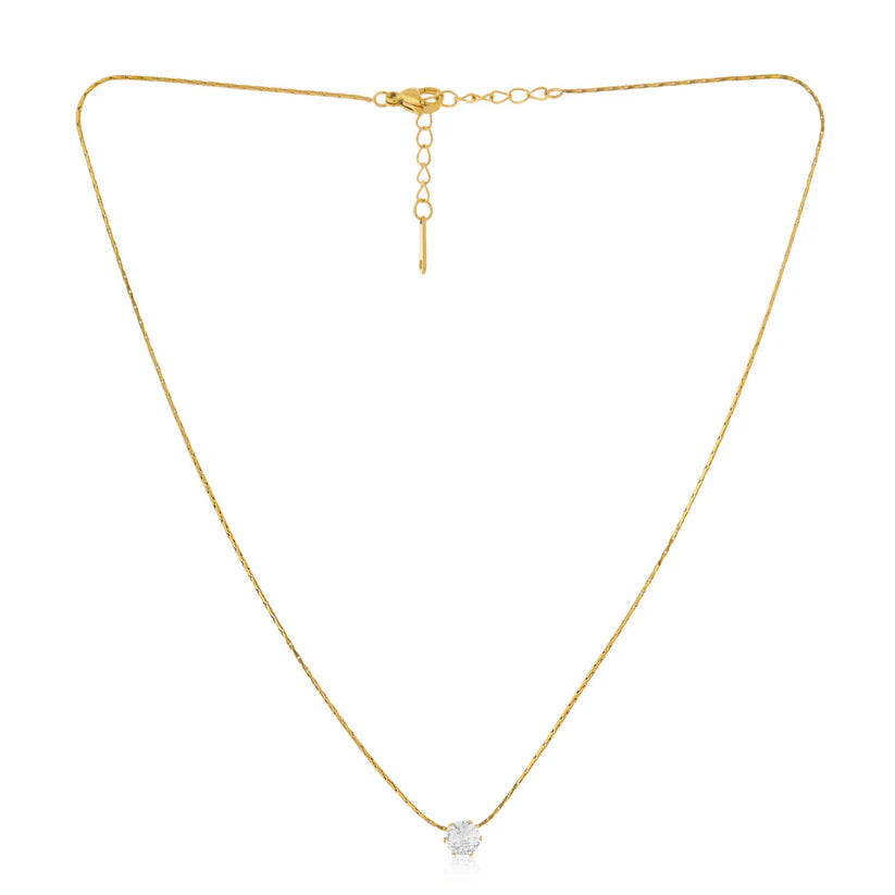 Diamond Necklace + 2 x Pair of Diamond Hoops Combo