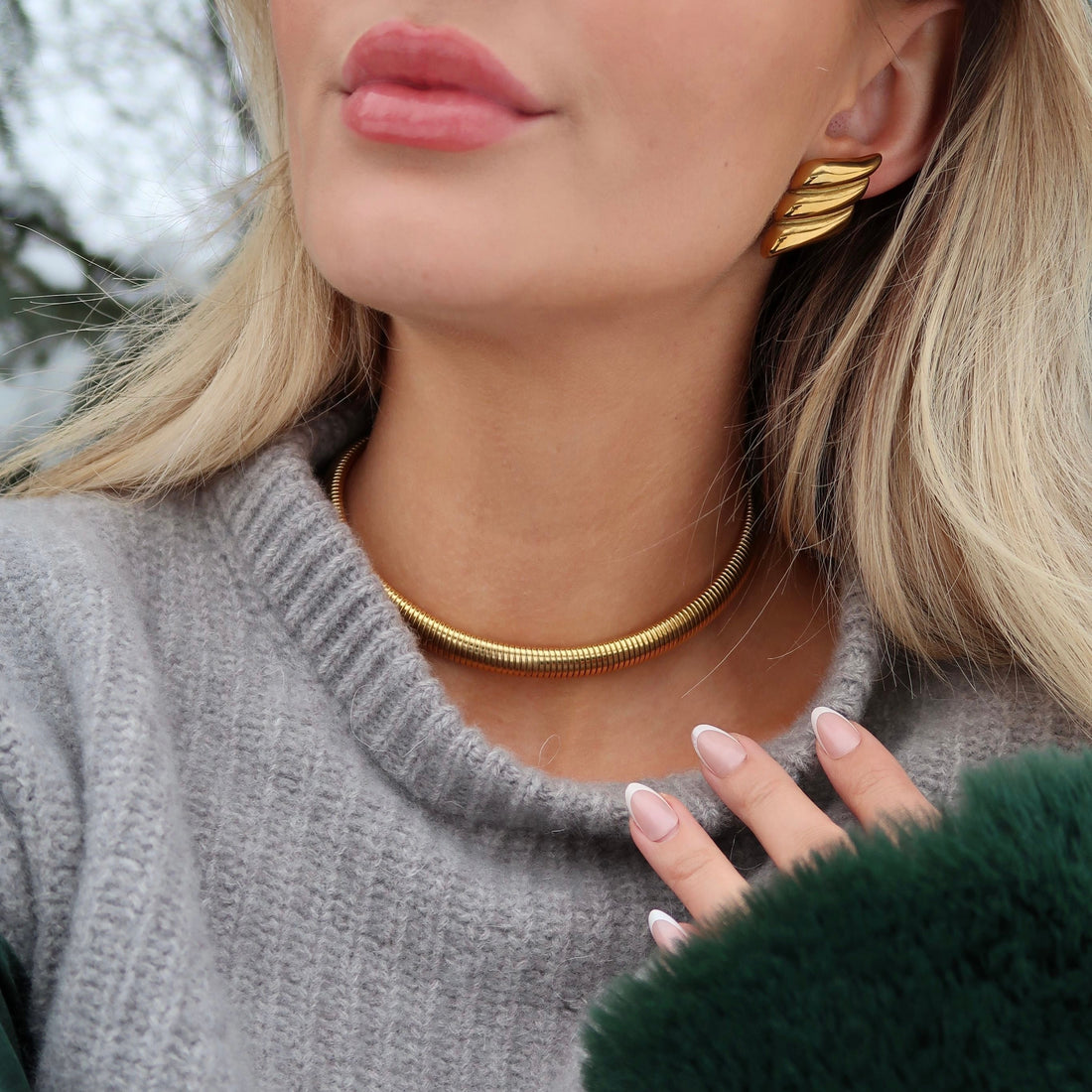 Glide Wings Earrings Gold Plated, Waterproof and Anti-Tarnish