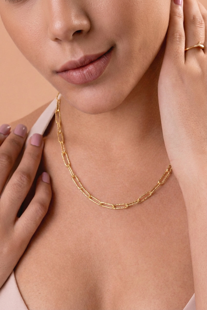 Classic Paperclip Link Gold-Plated Chain