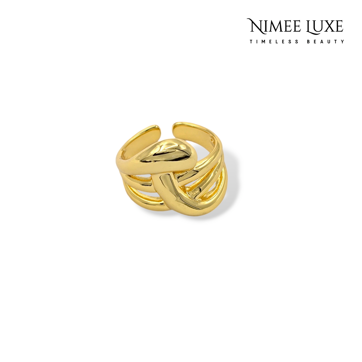 Lagertha Adjustable Ring Gold Plated AR22