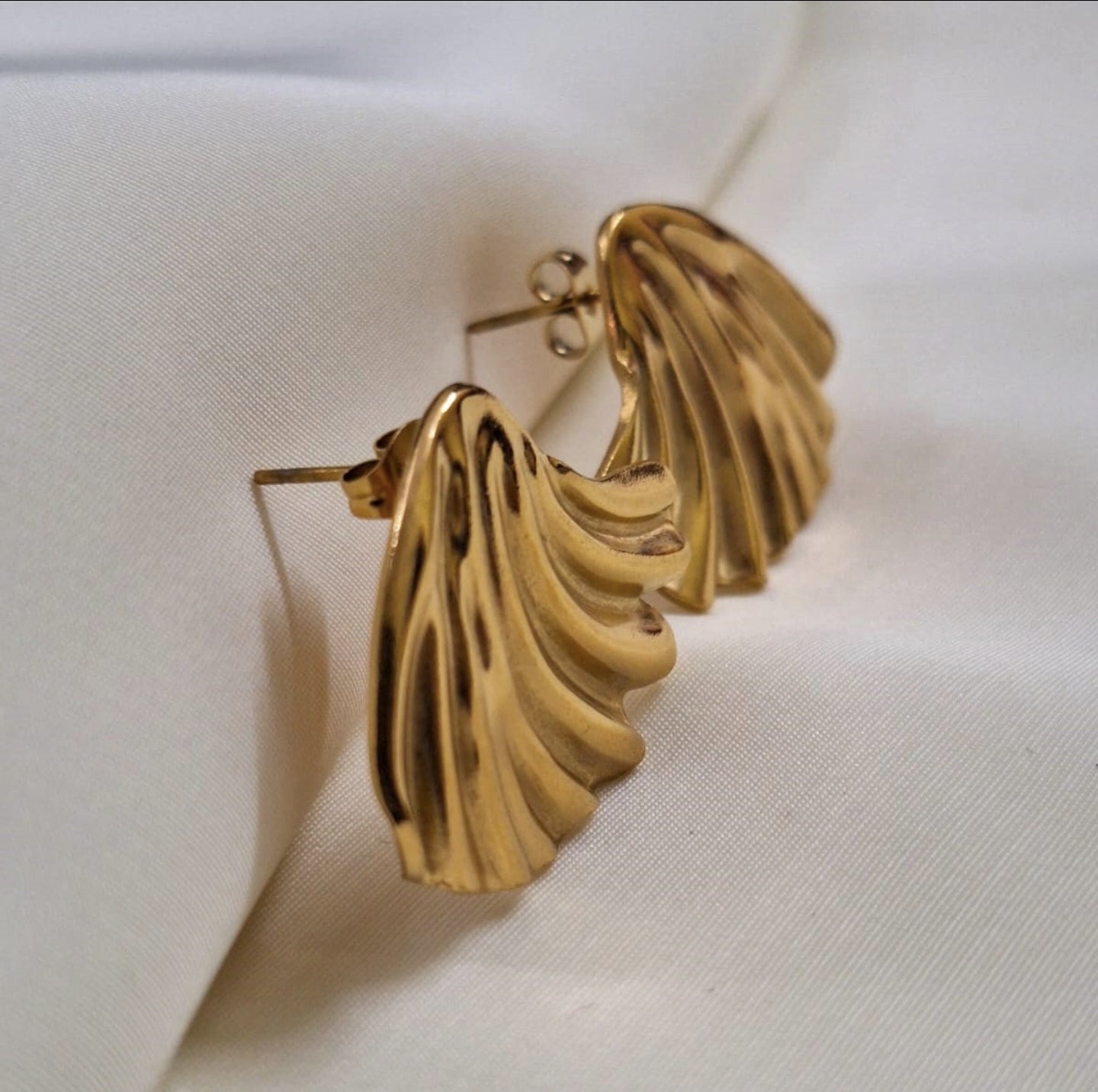 Sea Shell Earrings Gold Plated, Waterproof and Anti-Tarnish
