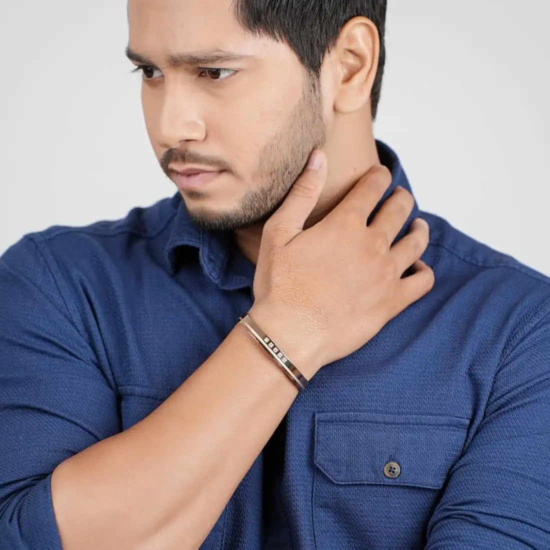 Mens Kada NLK102RG 18k Rose Gold Plated, Waterproof and Anti-Tarnish