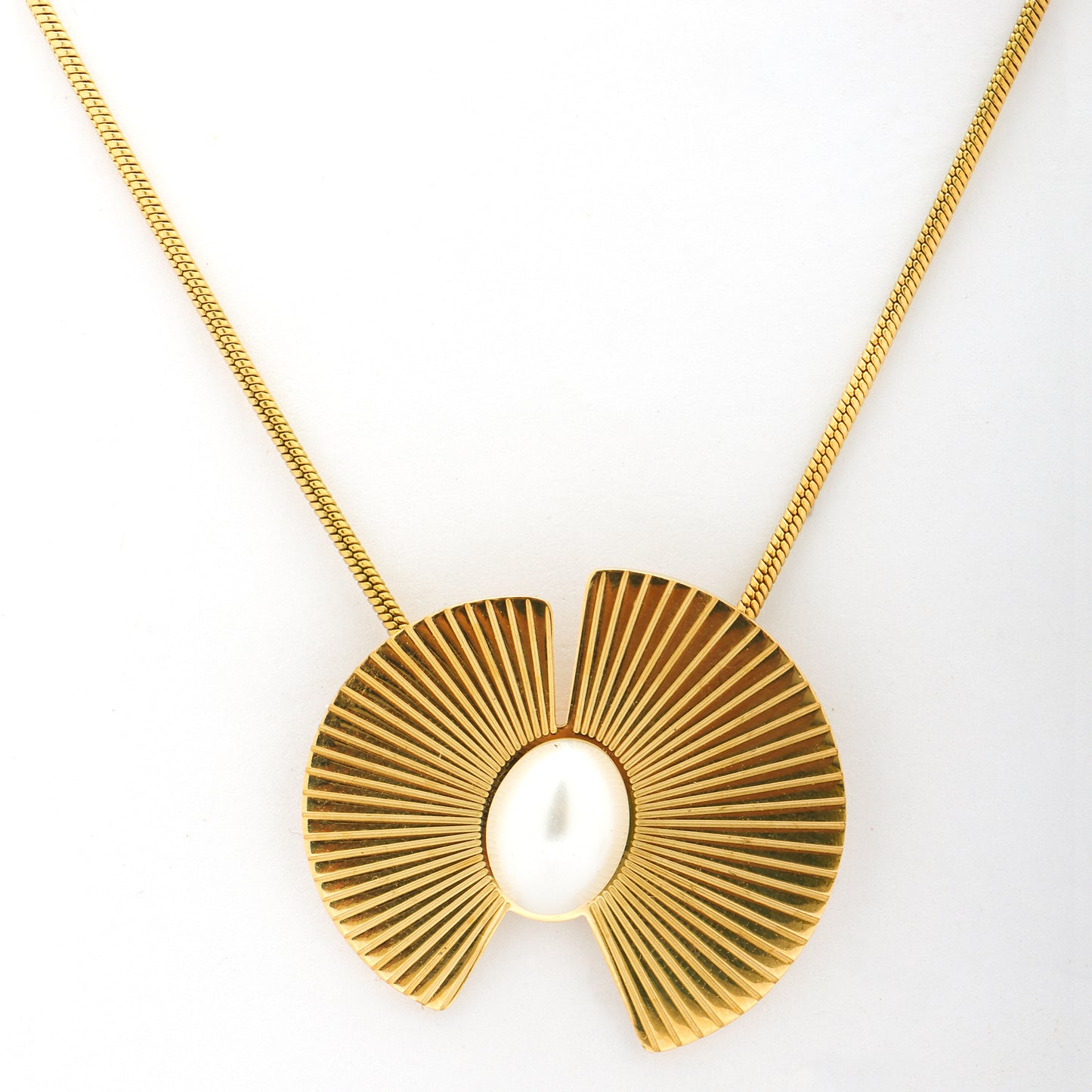 Pearl Wings Chain Necklace Gold Plated, Waterproof and Anti-Tarnish