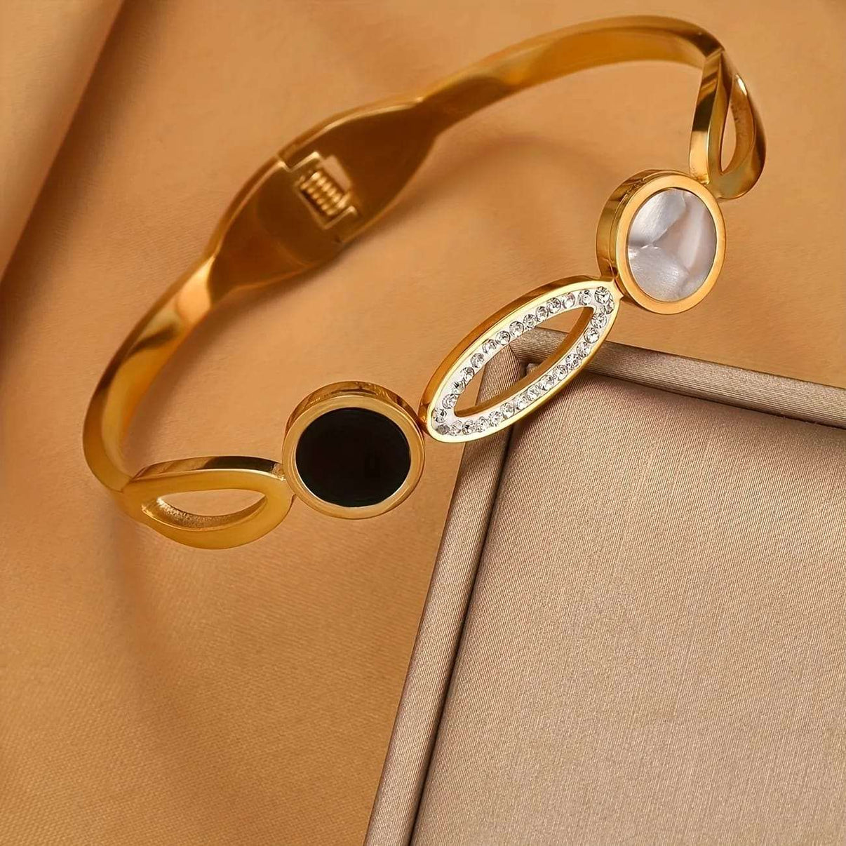 Timeless Diamond Bracelet Kada Gold Plated, Waterproof and Anti-Tarnish