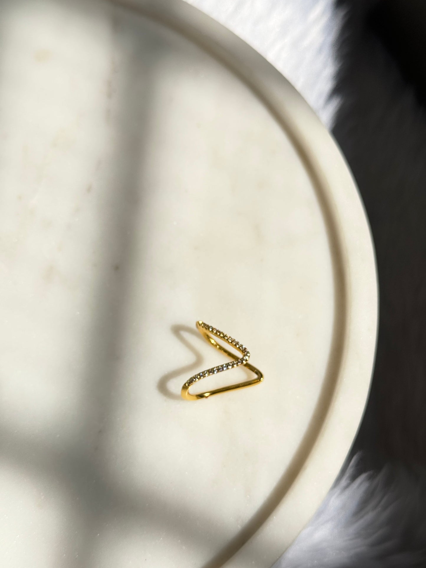 Snake Chain + Snake Bracelet + Classic V Diamond Studded Adjustable Ring + Cartier Inspired Love Bracelet Kada Gold Plated Combo
