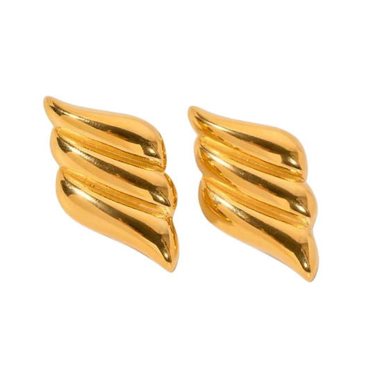 Glide Wings Earrings Gold Plated, Waterproof and Anti-Tarnish