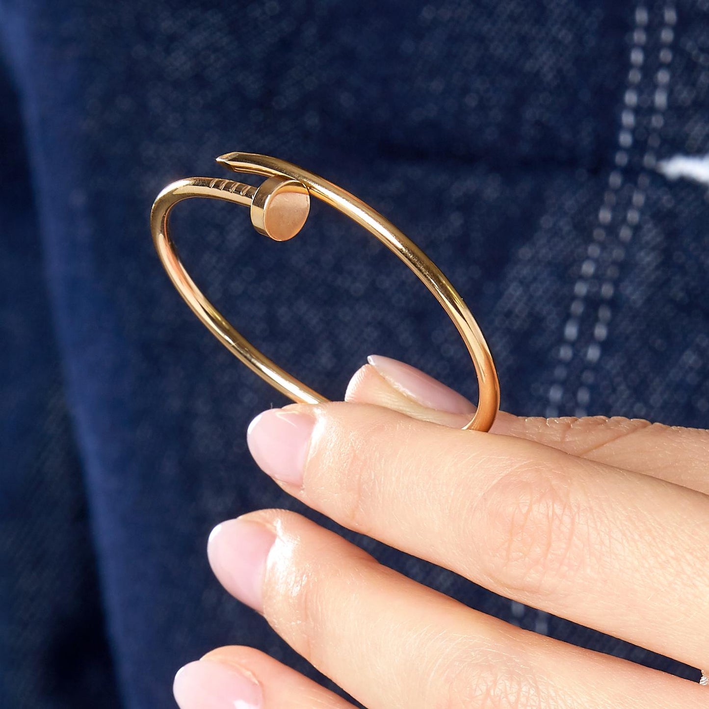 Cartier Inspired Unisex Nail Kada (Size 18 • 2.6 • 6cm inner diameter)