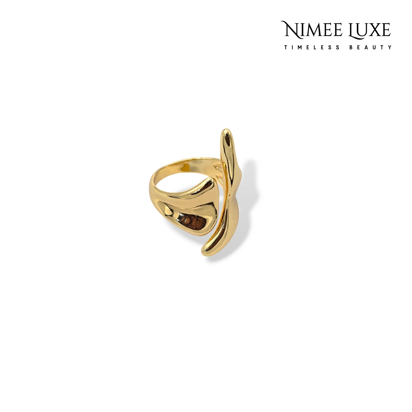 Fin Adjustable Ring Gold Plated AR20