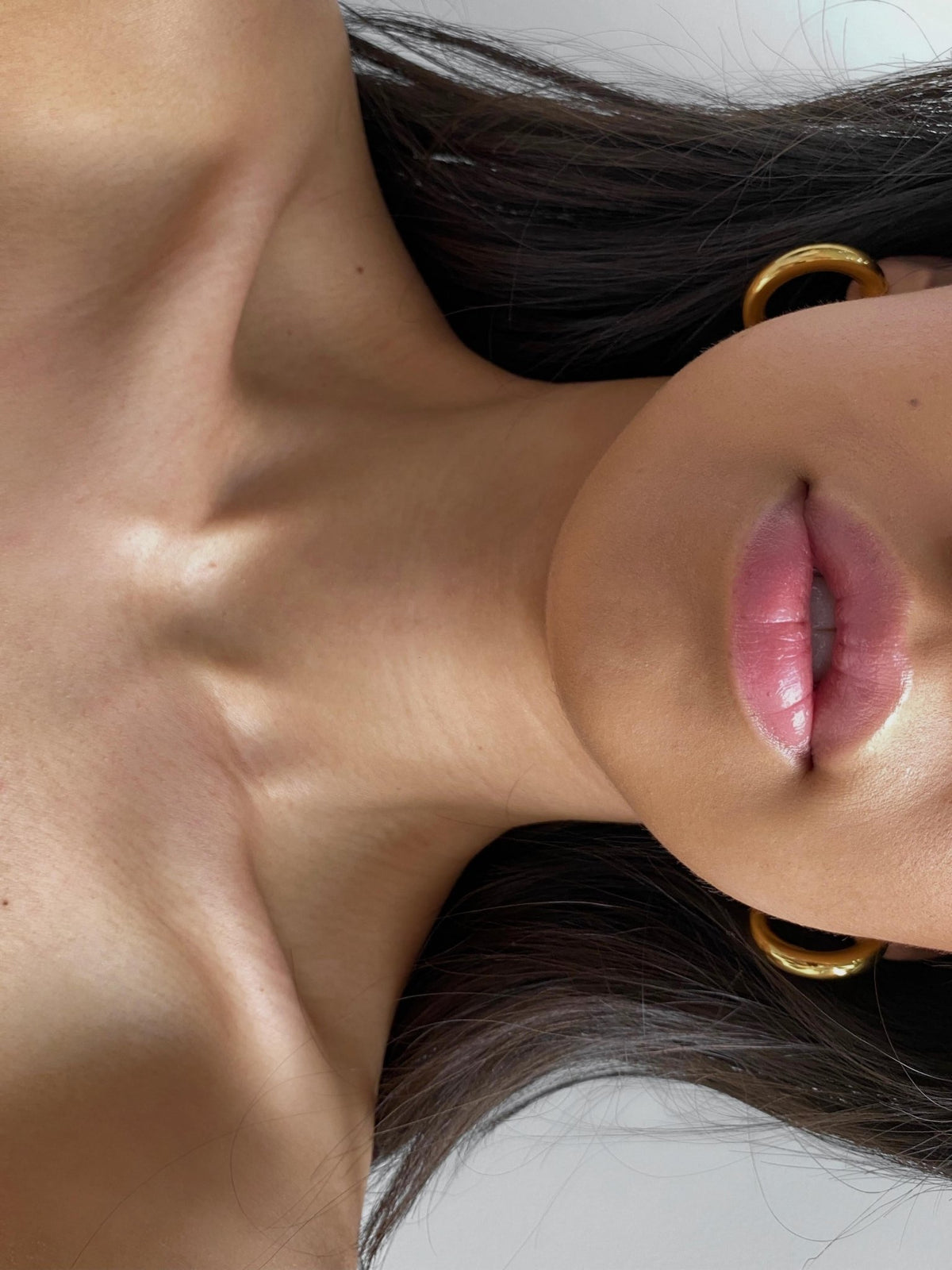 Semi Hoops Gold Earrings Gold Plated, Waterproof and Anti-Tarnish