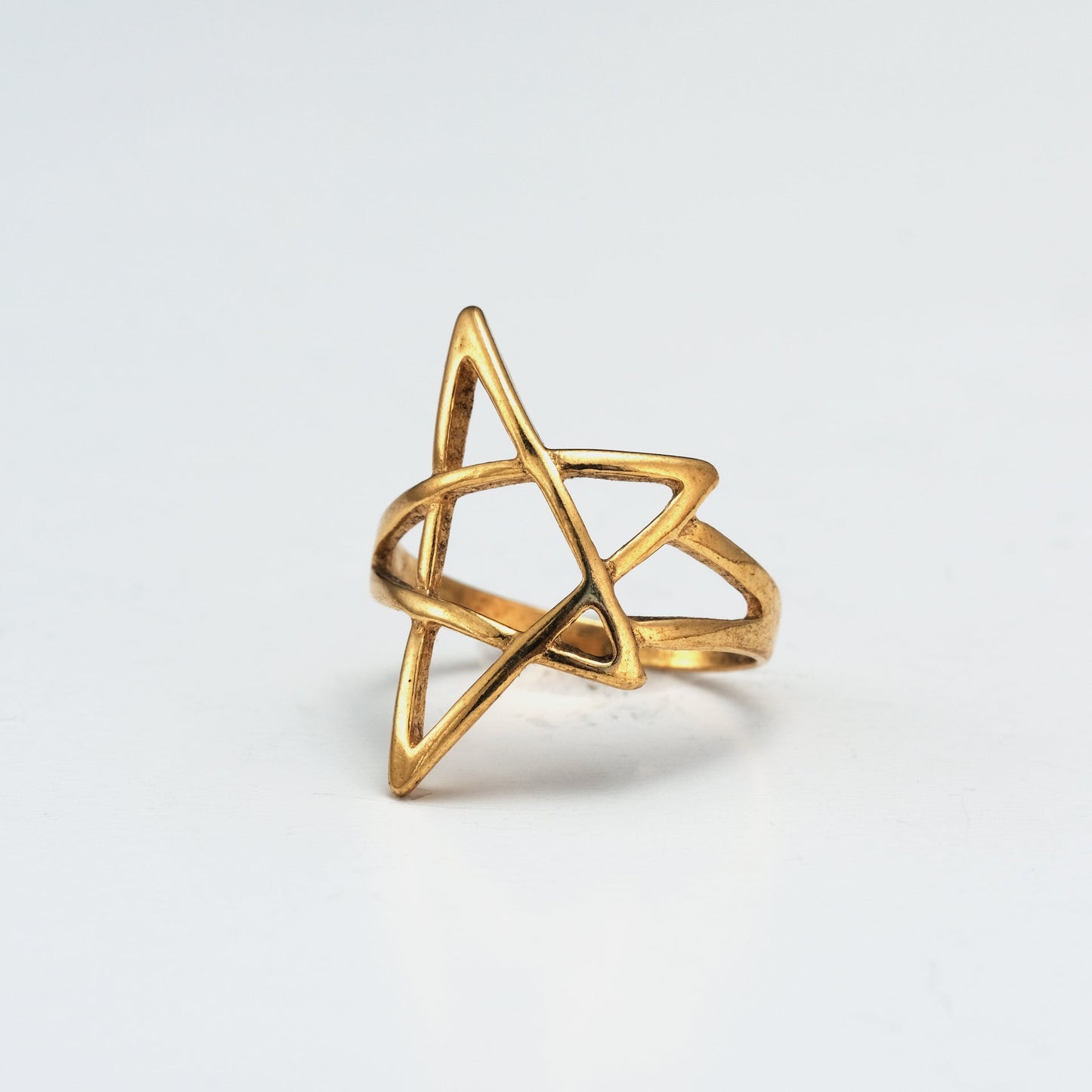 Star Adjustable Ring Gold Plated AR51