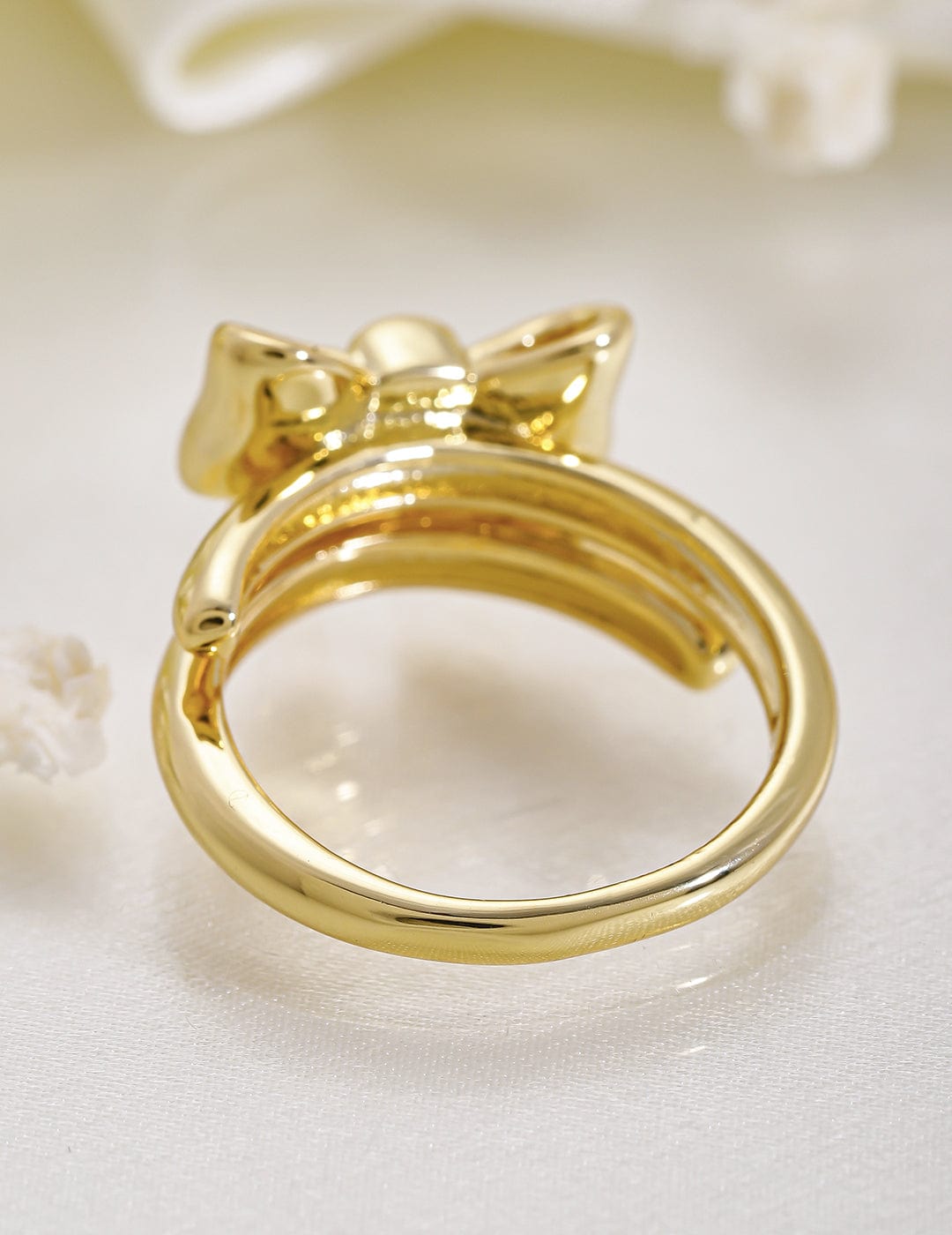 Bow-ring Adjustable Ring Gold Plated