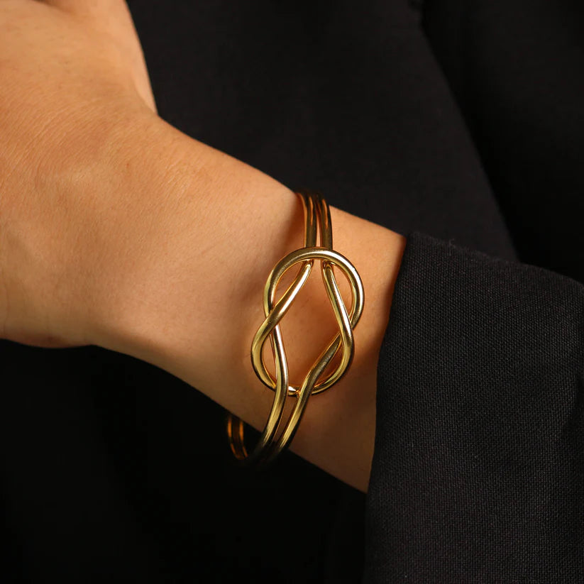 Infinity Heart Swarski Necklace + Love Loop Kada Bracelet Combo